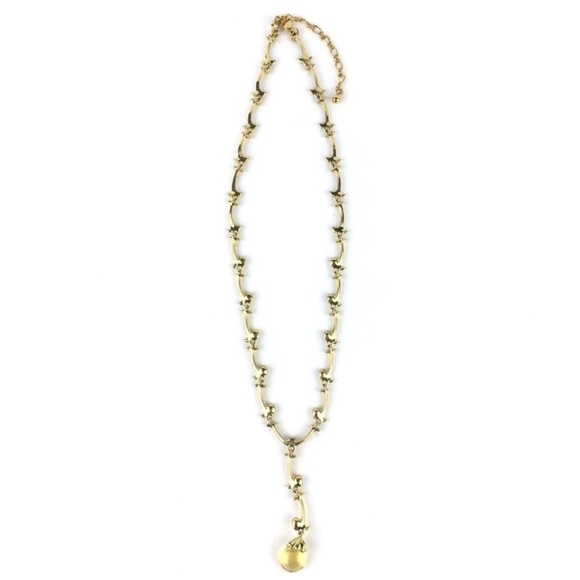 AVON Necklace Briolette Vine Amber Jewel Victorian Goldtone Marigold - Picture 4 of 5